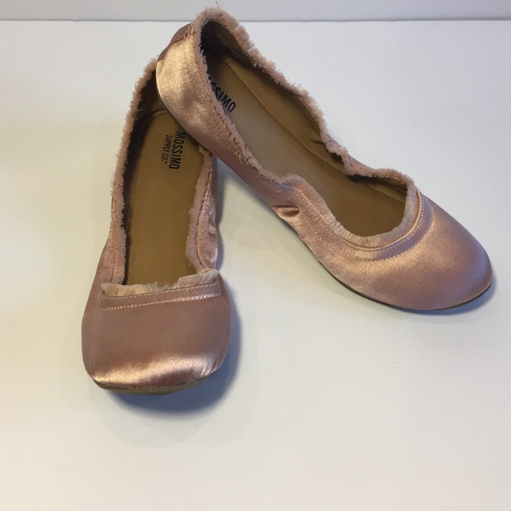 Mossimo ONO Pink Satin Ballet Flats w/ Fringe